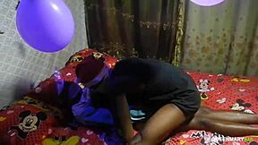 Fucking skinny ebony teen creampie on christmas hits different