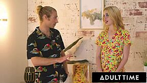 petite teen joins couple for oiled nuru massage turning rough threesome