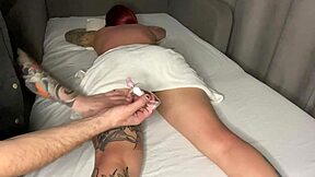 latina teen squirts wildly during public massage parlor fuck bent over