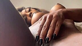 perfect pov watching petite black babe vibe her natural tits solo