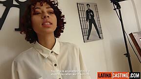 Tiny latina cutie slurps big cock in sloppy POV blowjob! 🍆💦