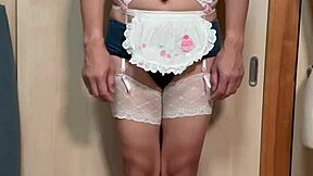 huge anal plugs swinging while i walk... then busty loli gym uniform maid cosplay fuck