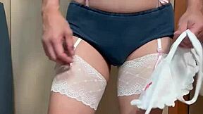 huge anal plugs swinging while i walk... then busty loli gym uniform maid cosplay fuck