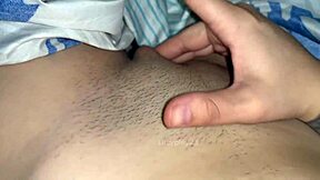 colombian teen prostitute fingers hairy pussy close-up, creampies herself moaning loud