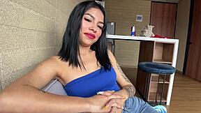 first all-natural 18yo latina casting pov fuck got sloppy!
