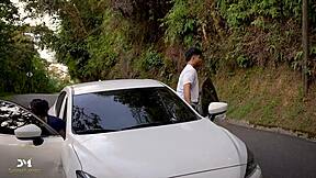 strange juicy latina danner mendez and iris rodriguez beg for raw outdoor creampie pounding