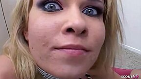 imagine this nympho blonde taking raw anal without a condom!