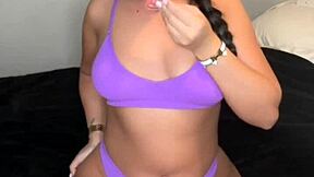 cute british teen slut toys her tight pussy solo