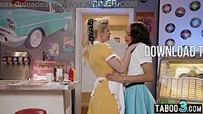 Ebony Teen Alexis Tae Devours Blonde Milf's Juicy Pussy