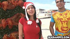 freaky latina teen with braces slurps big cock hungrily