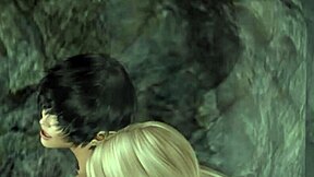 skinny blonde teen and shemale crossdresser play with big cocks