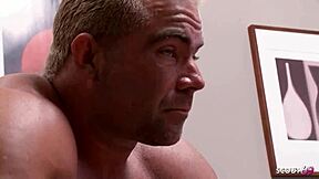 Muscled Cuck Watches Wife Ride Big Dicks Then Joins Quick Doggy Suck