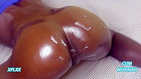 this horny petite black couple goes hardcore anal doggystyle with closeup cumshot