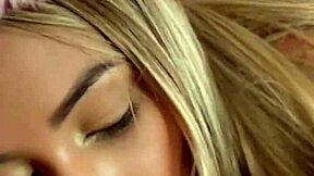 18yo petite latina blonde rides monster cock pov rimjob to doggy cum