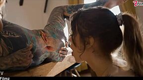 Anal gaping tattooed goth teen Eden Ivy squirts toys prolapse