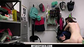 Security Catches Ava Davis Stealing, Backroom Questioning Turns to Deepthroat Doggystyle Pound