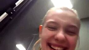 crazy blonde teen squirts fat tits outdoors public horny 😱💦🍑🔥