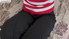 cheating indian college couple moans dirty in pg room doggy