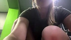 crazy blonde teen squirts fat tits outdoors public horny 😱💦🍑🔥