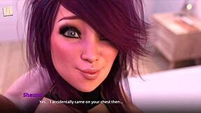 Jamie Joins Big Tits Brunette for Bent Over Anal Doggy 3some Cock Game