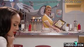 Ebony Teen Alexis Tae Devours Blonde Milf's Juicy Pussy