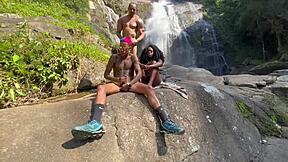 Skinny Brazilian teen slut bent over public doggystyle amateur