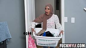 Stepson remote unzips muslim stepmom Jesse Pony forces fuck