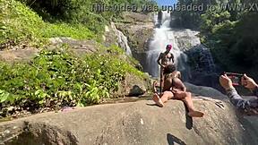 Skinny Brazilian teen slut bent over public doggystyle amateur