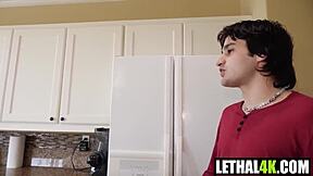 Babysitter Aria Valencia couldn't resist, so I fucked her petite ass hardcore POV style