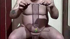 shy homemade virgin lover strips naked to swallow your cock and pee without shame