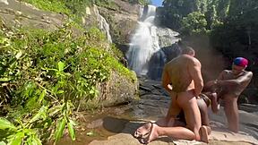 Skinny Brazilian teen slut bent over public doggystyle amateur