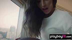 Petite Latina Emily Willis Strips Naked Posing On Pool Table Sexy