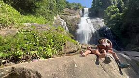 Skinny Brazilian teen slut bent over public doggystyle amateur