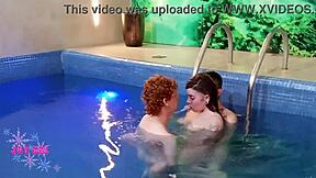 skinny blonde brazilian slut takes bareback anal dp from monster cocks poolside with gape 😈🍑🔥