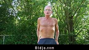 Old Man Pounds Hot Teen Doggy Facial Cum Swallow!