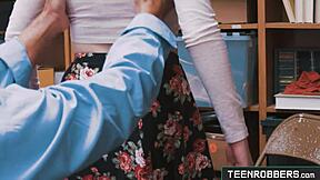 shoplifter dolly leigh caught and roughly fucked doggystyle by security pov