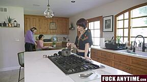 stepdaddy fucks wife anytime then switches to tight stepdaughter riding