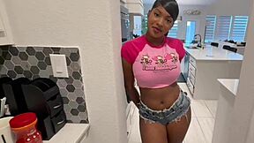 Horny Ebony Babysitter With Big Ass And Tits Makes You Cum Twice