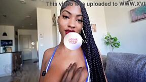 girl next door shows up i cheat on girlfriend with her curvy ebony ass