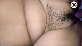 stepsis gives hairy pussy for creampie sticky load