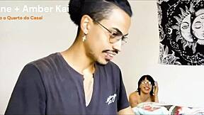 Pawg Brazilian Amberzinha Falls Off Bed Riding Big Cock Doggystyle Moaning