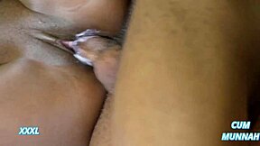 whoa watch me pump hot cum deep in shaved ebony teen pussy closeup creampie orgasm blast!