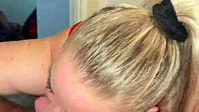 Step son waited for mommy to suck his huge cock deep and sloppy