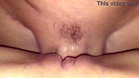 wow my tight wet pussy squirts hard in homemade creampie fuck