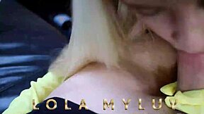 Babe fucks in new costume with huge cock POV