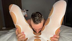 Does Skinny Blonde Girlfriend Moan Louder When Fucked Hard by Mature Friend?