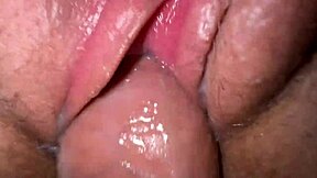 close up... stepsis panties pushed aside for tight creampie fuck!!