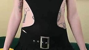 kit summers rocks tight black bodysuit gothic miniskirt part 3