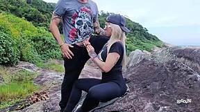 on vacation i take stepsis beach for cock sucking