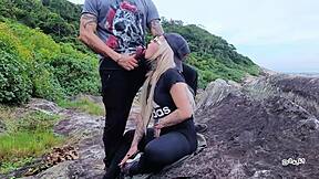 on vacation i take stepsis beach for cock sucking